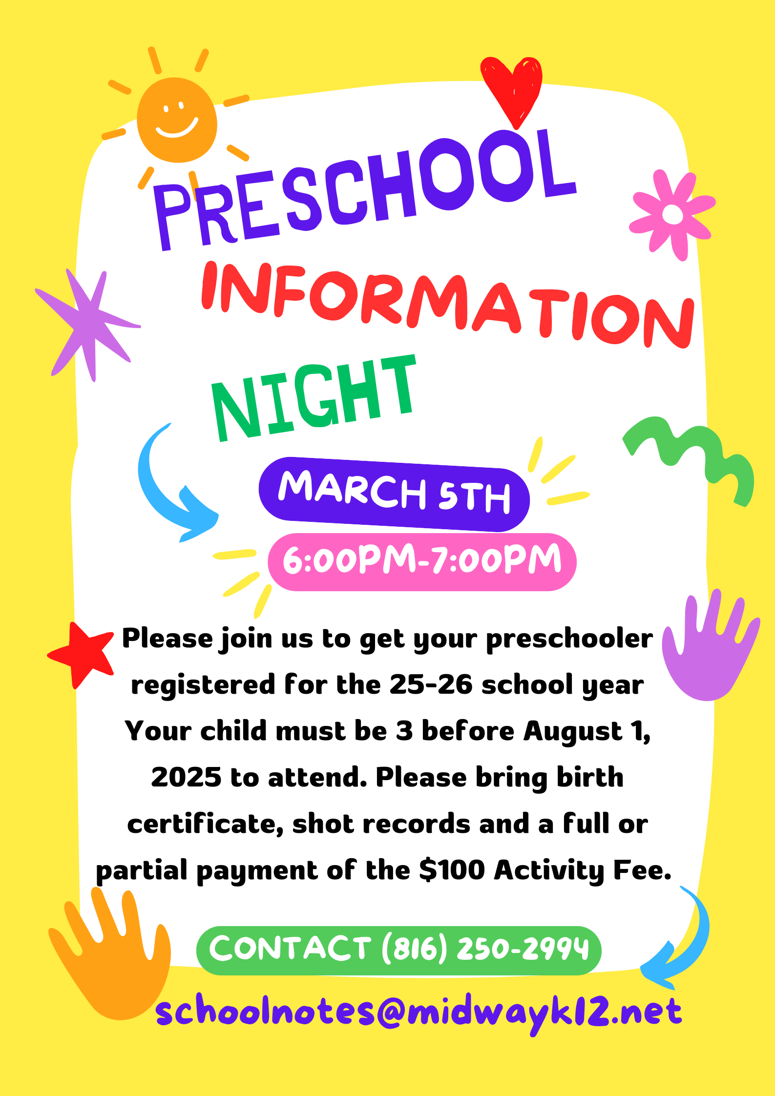 Preschool Information Night